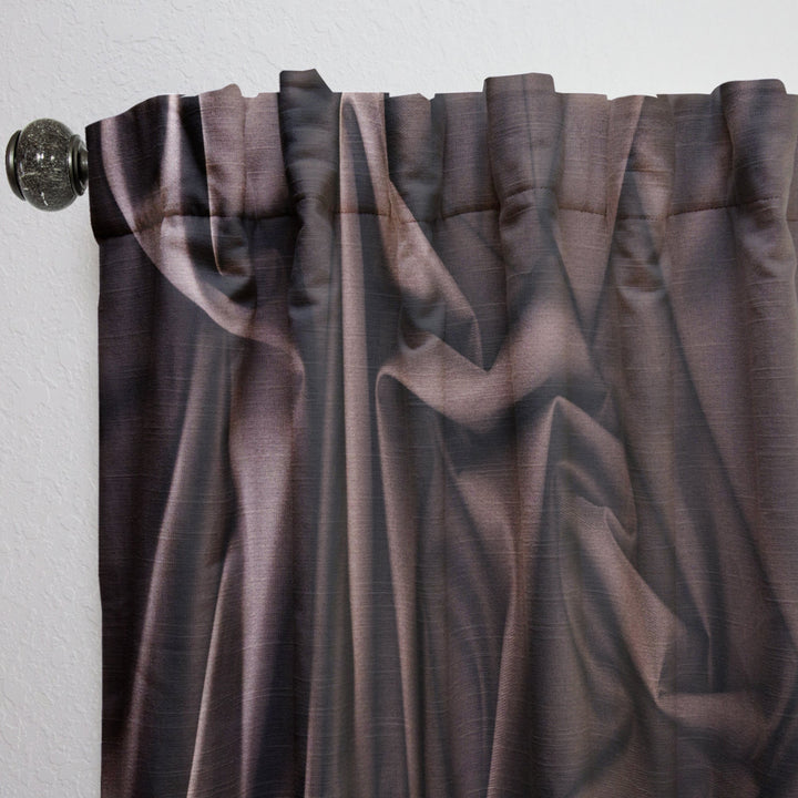 Folded Dark Silk Waves - Modern &amp; Contemporary Curtain - 1 Panel