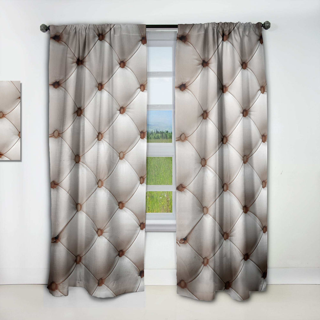 Diamond Shaped Leather Couch - Modern &amp; Contemporary Curtain - 1 Panel