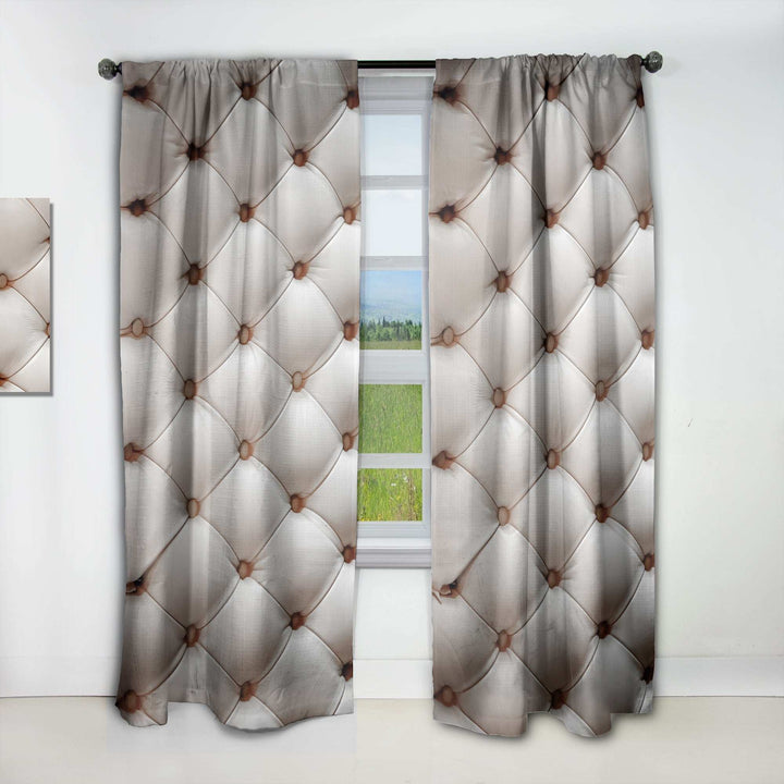 Diamond Shaped Leather Couch - Modern &amp; Contemporary Curtain - 1 Panel