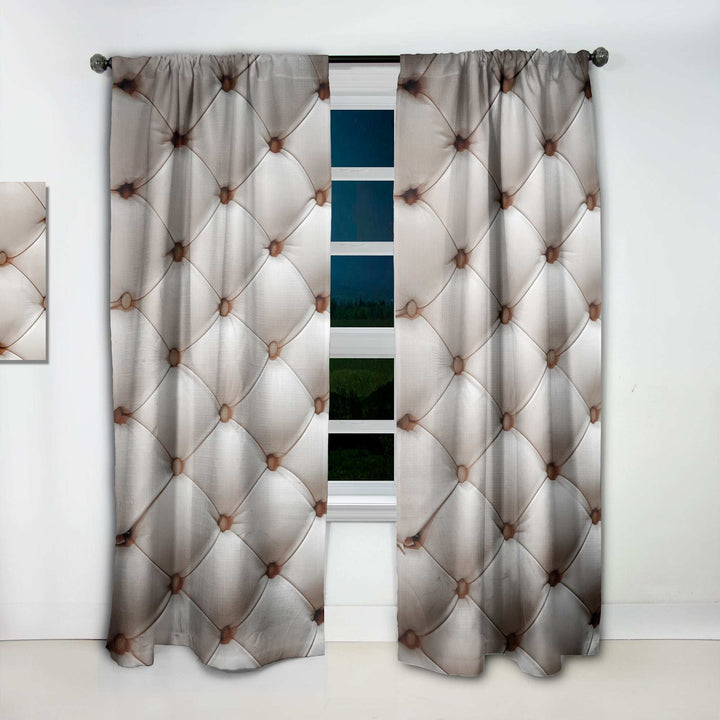 Diamond Shaped Leather Couch - Modern &amp; Contemporary Curtain - 1 Panel