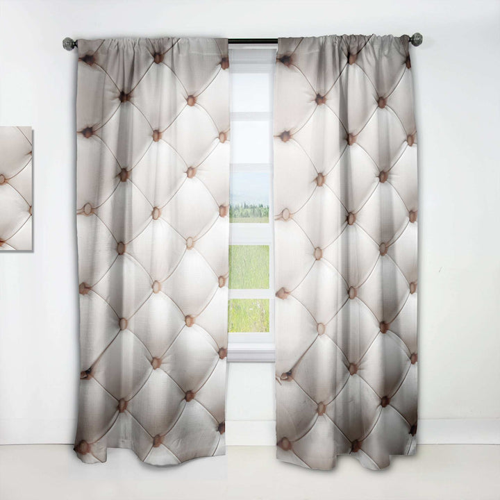 Diamond Shaped Leather Couch - Modern &amp; Contemporary Curtain - 1 Panel