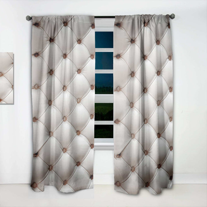 Diamond Shaped Leather Couch - Modern &amp; Contemporary Curtain - 1 Panel
