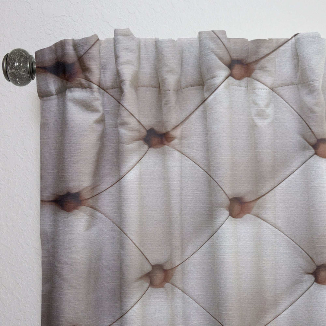 Diamond Shaped Leather Couch - Modern &amp; Contemporary Curtain - 1 Panel