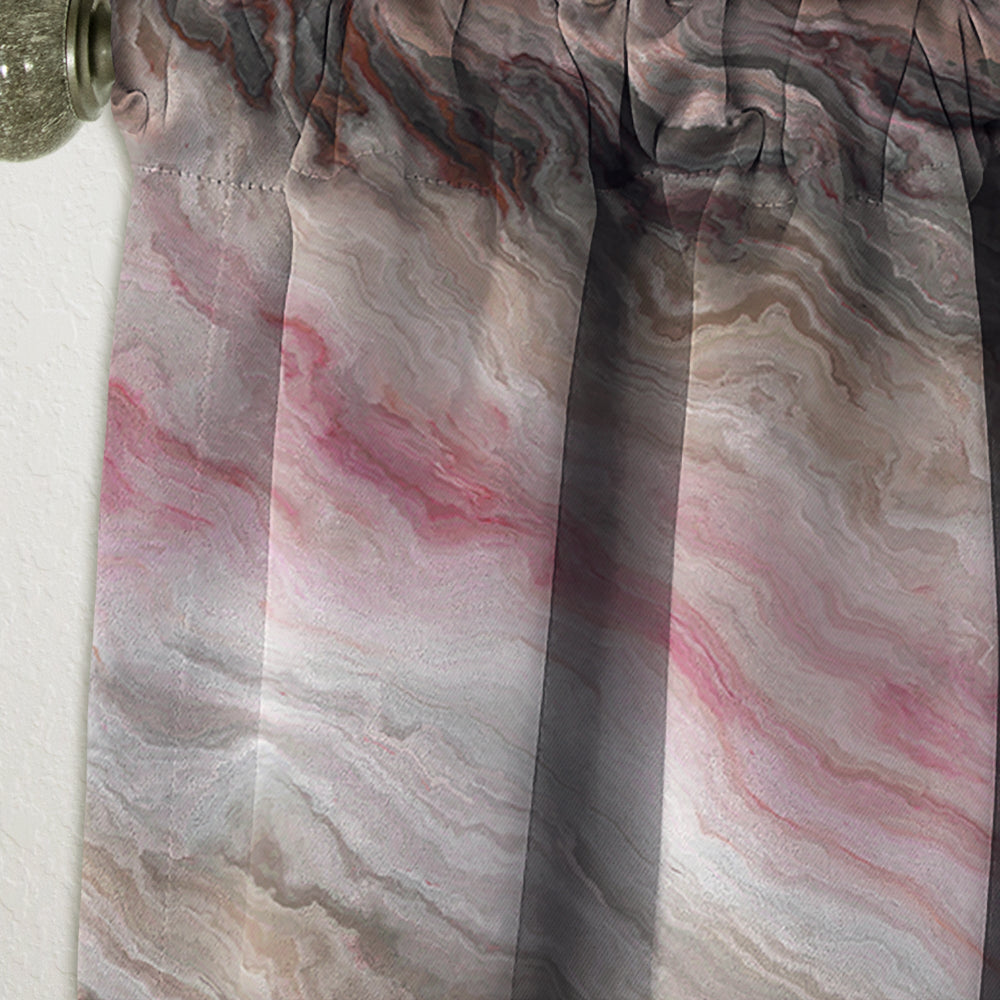 Grey Onyx with Rose Inclusions - Mid-Century Modern Curtain - 1 Panel