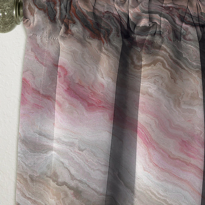 Grey Onyx with Rose Inclusions - Mid-Century Modern Curtain - 1 Panel