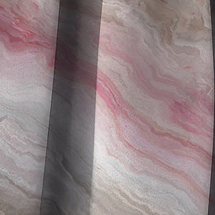 Grey Onyx with Rose Inclusions - Mid-Century Modern Curtain - 1 Panel