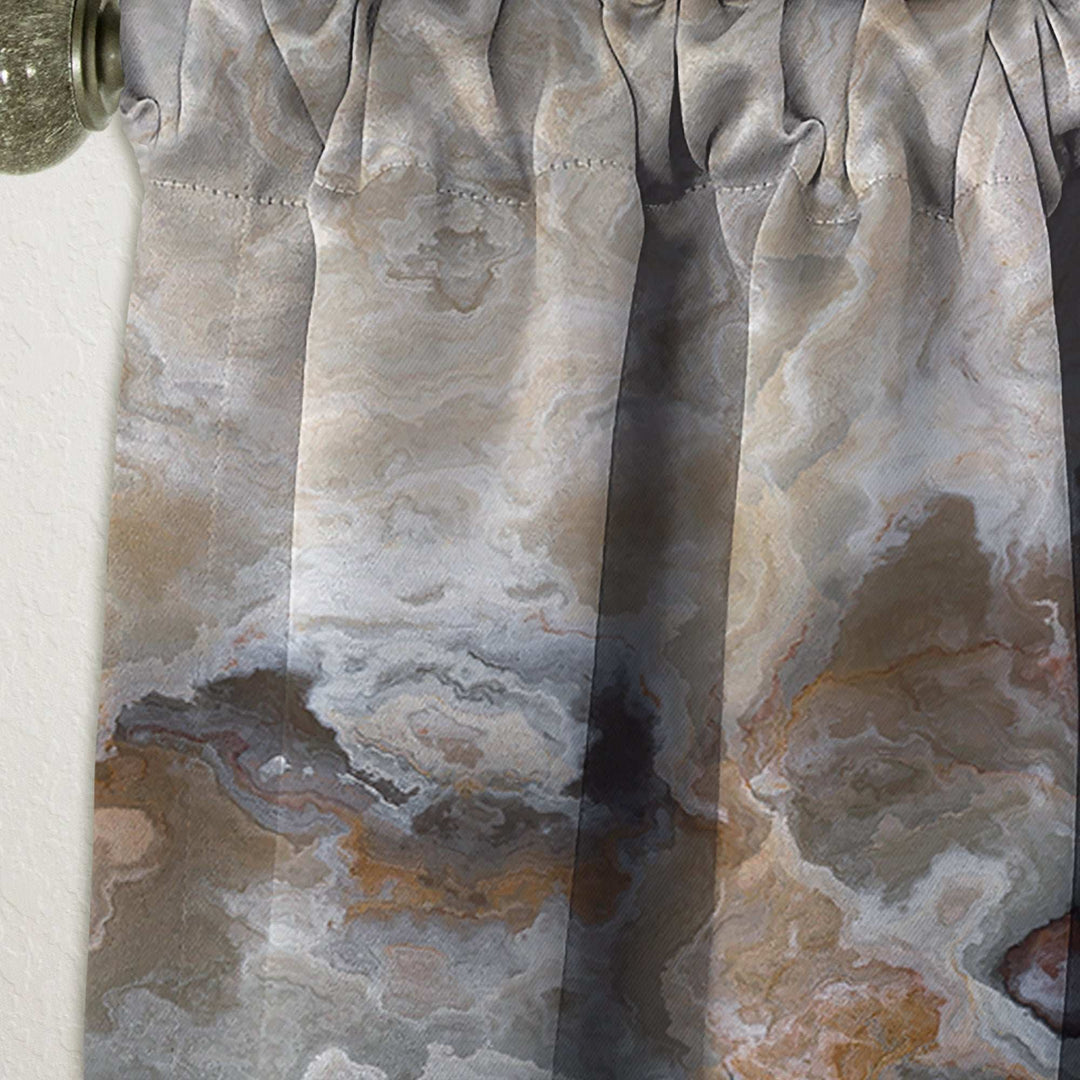 Onyx detail Composition - Mid-Century Modern Curtain - 1 Panel