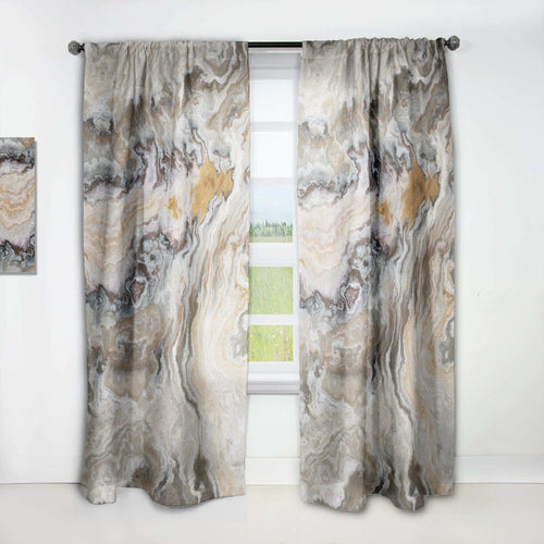 Onyx detail Composition - Mid-Century Modern Curtain - 1 Panel