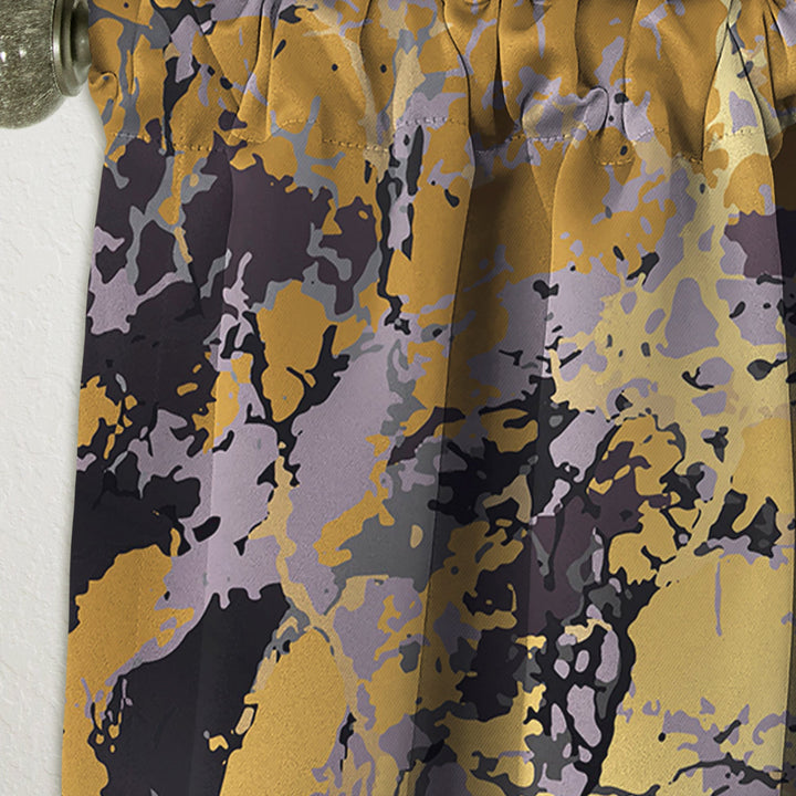 Golden Marble Composition - Modern &amp; Contemporary Curtain - 1 Panel