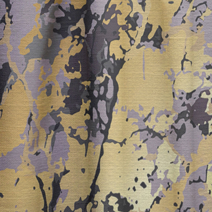 Golden Marble Composition - Modern &amp; Contemporary Curtain - 1 Panel