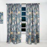 Deer with Flowers and Hearts Antlers' Floral Curtain 1 Panel
