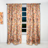 Geometric Triangular in Red and Orange - Traditional Curtain - 1 Panel