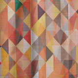 Geometric Triangular in Red and Orange - Traditional Curtain - 1 Panel