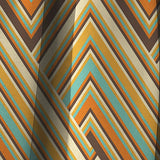 Retro square waves - Mid-Century Modern Curtain - 1 Panel