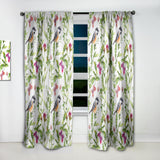 Meadow with Butterflies, Birds and Herbs - Floral Curtain - 1 Panel
