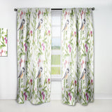 Meadow with Butterflies, Birds and Herbs - Floral Curtain - 1 Panel