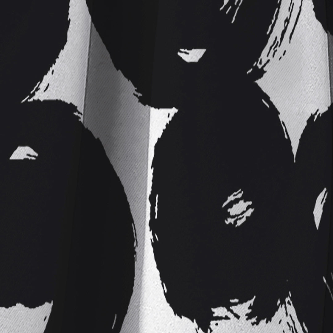 Black Circles on White - Modern &amp; Contemporary Curtain - 1 Panel