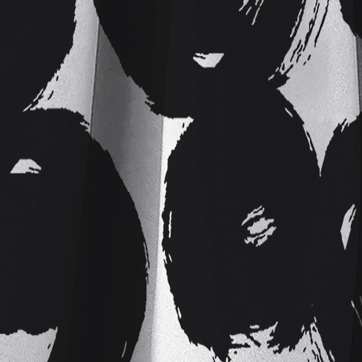 Black Circles on White - Modern &amp; Contemporary Curtain - 1 Panel
