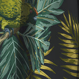 Tropical Leaves with Lemons and Green Bird - Animal Curtain - 1 Panel