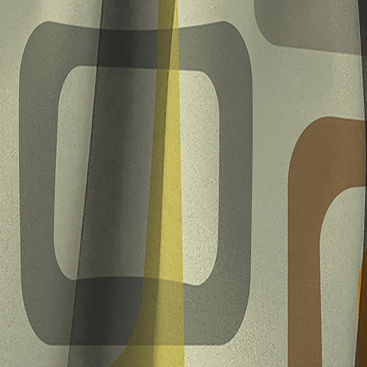 Retro Square Design VII - Mid-Century Modern Curtain - 1 Panel