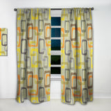Retro Square Design VII - Mid-Century Modern Curtain - 1 Panel