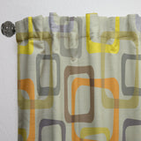 Retro Square Design VII - Mid-Century Modern Curtain - 1 Panel