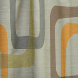 Retro Square Design VII - Mid-Century Modern Curtain - 1 Panel