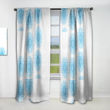 Circular Geometric In Blue - Mid-Century Modern Curtain - 1 Panel