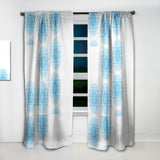 Circular Geometric In Blue - Mid-Century Modern Curtain - 1 Panel