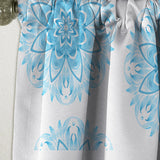 Circular Geometric In Blue - Mid-Century Modern Curtain - 1 Panel