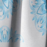 Circular Geometric In Blue - Mid-Century Modern Curtain - 1 Panel