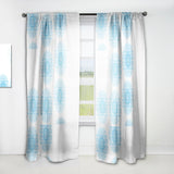 Circular Geometric In Blue - Mid-Century Modern Curtain - 1 Panel