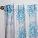 Circular Geometric In Blue - Mid-Century Modern Curtain - 1 Panel