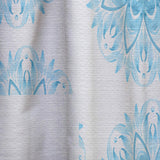 Circular Geometric In Blue - Mid-Century Modern Curtain - 1 Panel