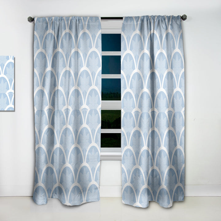 Japanese style Half-circle pattern - Mid-Century Modern Curtain - 1 Panel