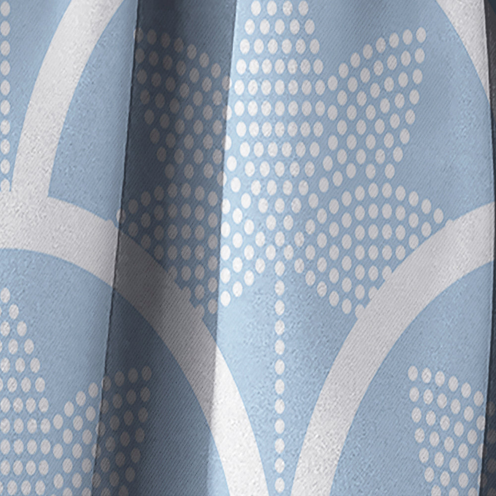 Japanese style Half-circle pattern - Mid-Century Modern Curtain - 1 Panel