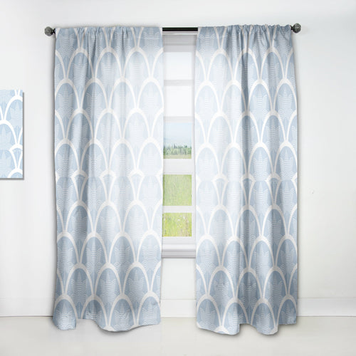 Japanese style Half-circle pattern - Mid-Century Modern Curtain - 1 Panel