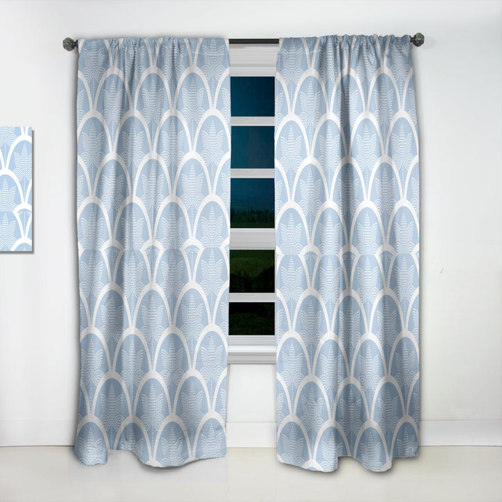 Japanese style Half-circle pattern - Mid-Century Modern Curtain - 1 Panel