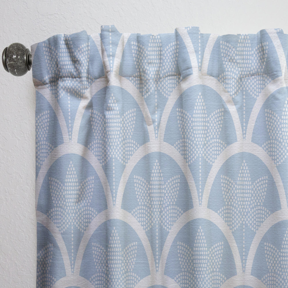 Japanese style Half-circle pattern - Mid-Century Modern Curtain - 1 Panel