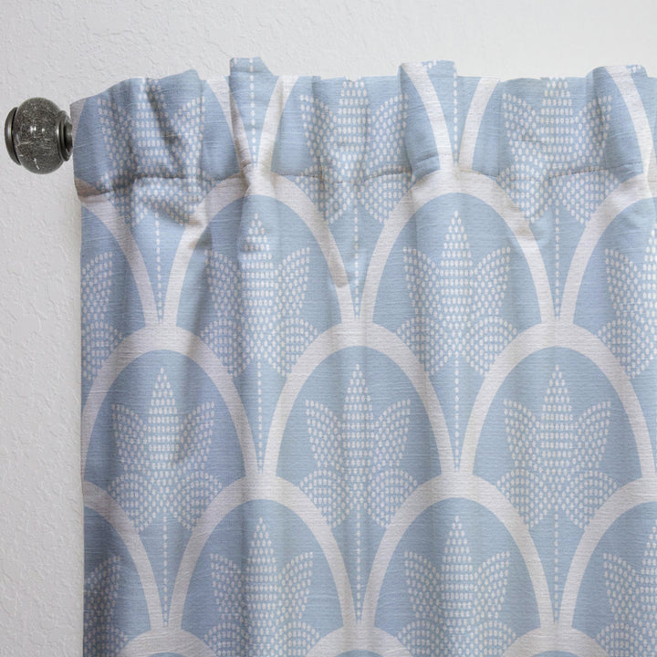 Japanese style Half-circle pattern - Mid-Century Modern Curtain - 1 Panel