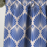 Retro Blue Waves - Mid-Century Modern Curtain - 1 Panel