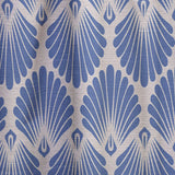 Retro Blue Waves - Mid-Century Modern Curtain - 1 Panel