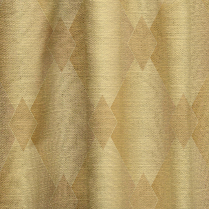 Golden Geometric I - Mid-Century Modern Curtain - 1 Panel