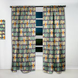 Botanical Retro Design III - Mid-Century Modern Curtain - 1 Panel
