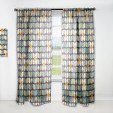 Botanical Retro Design III - Mid-Century Modern Curtain - 1 Panel