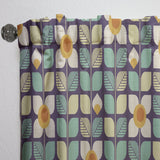 Botanical Retro Design III - Mid-Century Modern Curtain - 1 Panel