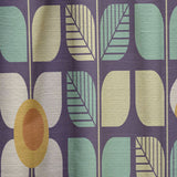 Botanical Retro Design III - Mid-Century Modern Curtain - 1 Panel