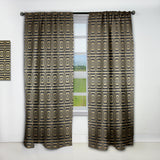 Golden Luxury Geometrics XIII - Mid-Century Modern Curtain - 1 Panel