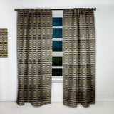 Golden Luxury Geometrics XIII - Mid-Century Modern Curtain - 1 Panel