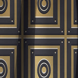 Golden Luxury Geometrics XIII - Mid-Century Modern Curtain - 1 Panel
